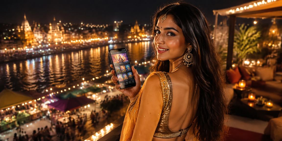 Evening cricket betting activity in Varanasi with mobile apps